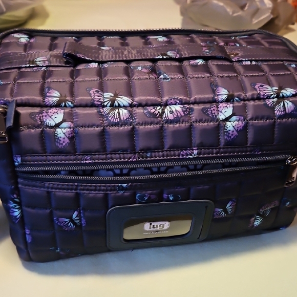Lug Purple Quilted Cosmetic Bag with Structured Design - Picture 1 of 3